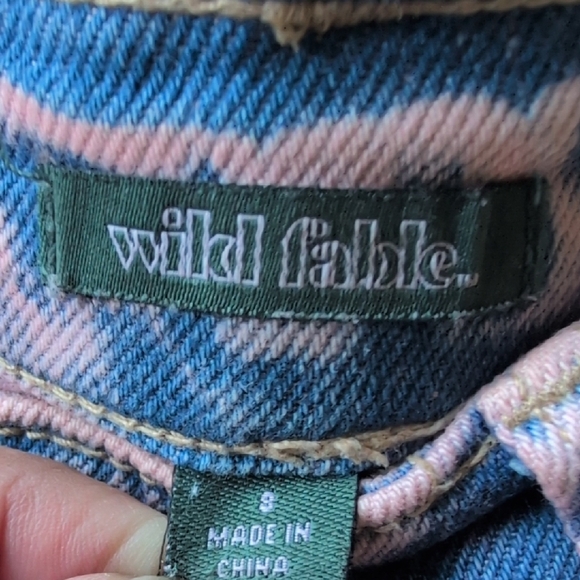 Wild Fable 90s Relaxed Fit Pink Acid Wash Denim - Picture 2 of 6